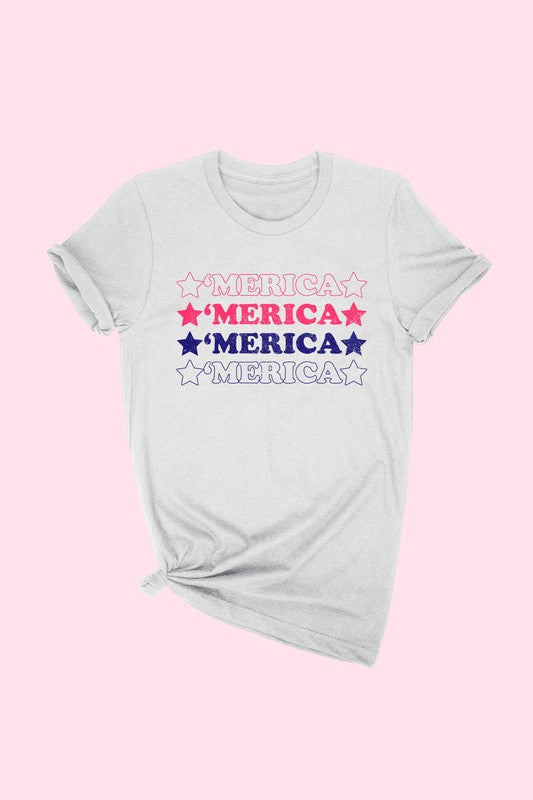 Grey Unisex Graphic Tee &quot;&#39;Merica&quot;