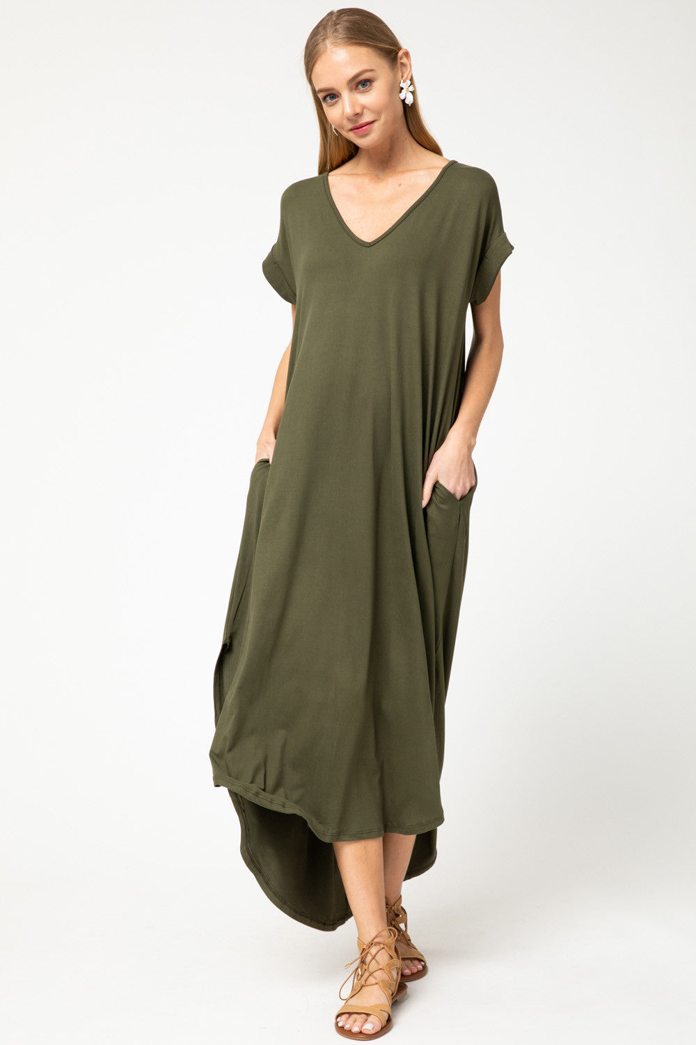 women&#39;s boutique online clothing must have maxi in olive