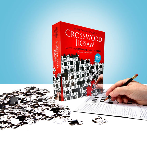 Person solving Crossword Jigsaw Puzzle - Vol. 1
