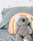 Stuffed animal Koala. Shown in child's bed.