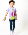 Frida Kahlo t shirt kids on boy model.