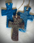 Handmade cross gift. Flared hanging crosses.