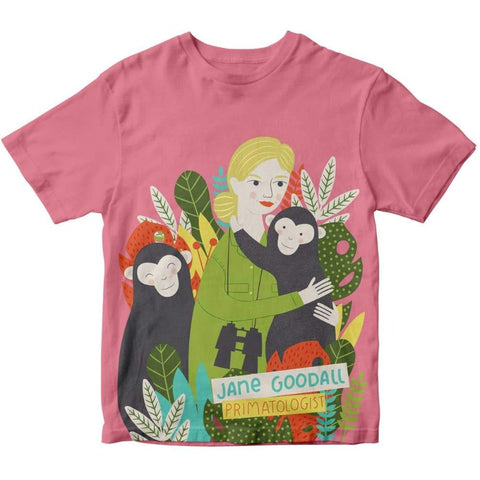 Jane Goodall tee shirt for kids.
