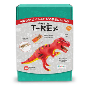 Kids Gifts 2020: Make-A-Dinosaur - T-Rex Wood and Clay Kit