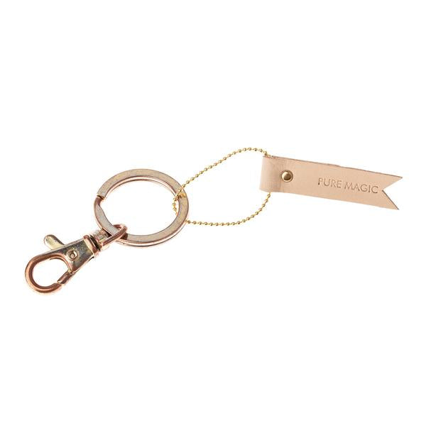 "Pure Magic" embossed leather hang tag that comes with miyuki bracelet.