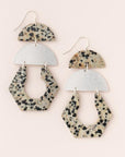 Silver stone chandelier earrings in beautiful dalmation stone and silver.