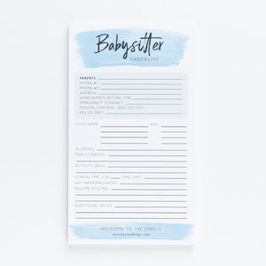 Notepad for babysitters! Leave the information here.