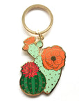 Gifts for a plant lover. Blooming cacti keychain.