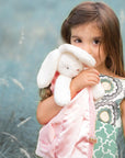 Best Easter Gift for Babies. Toddler snuggling bunny lovey.