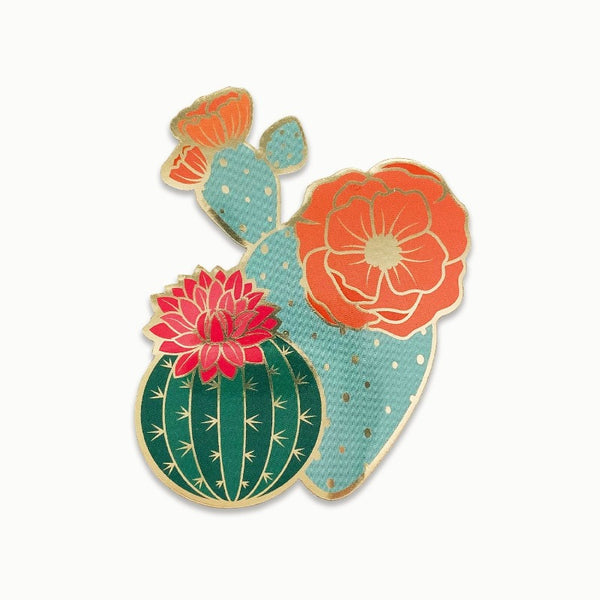 Blooming cacti sticker.