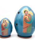 Ceramic luminaria of Holy Family. Large.