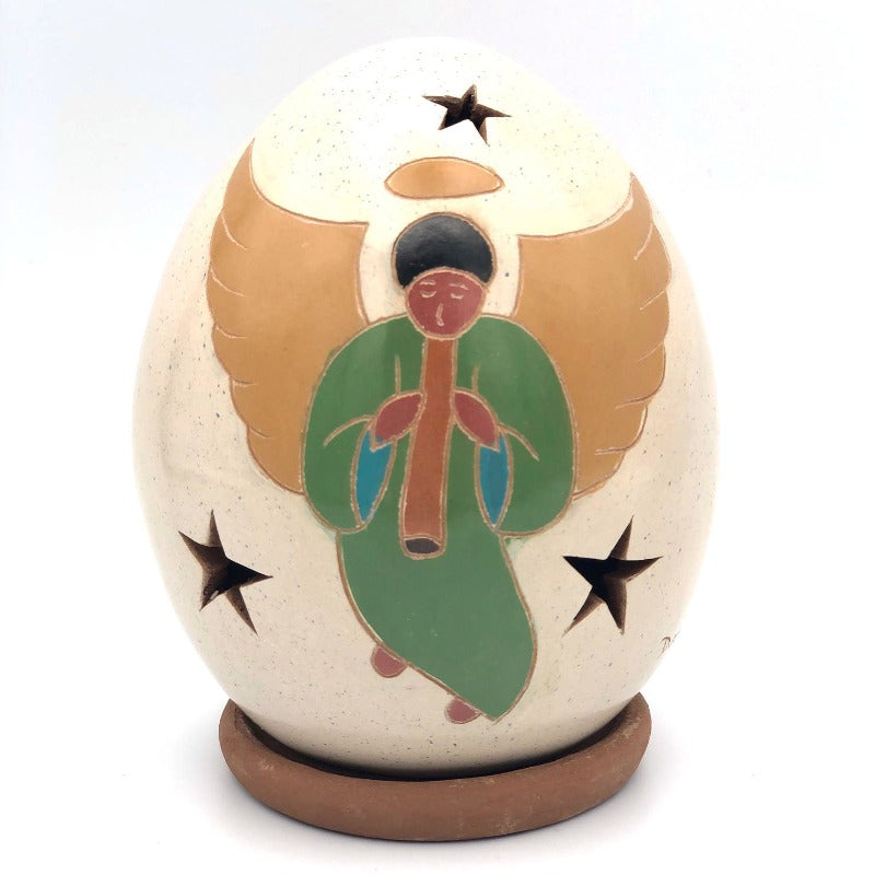 Ceramic luminaries in smaller size. Christmas angel.