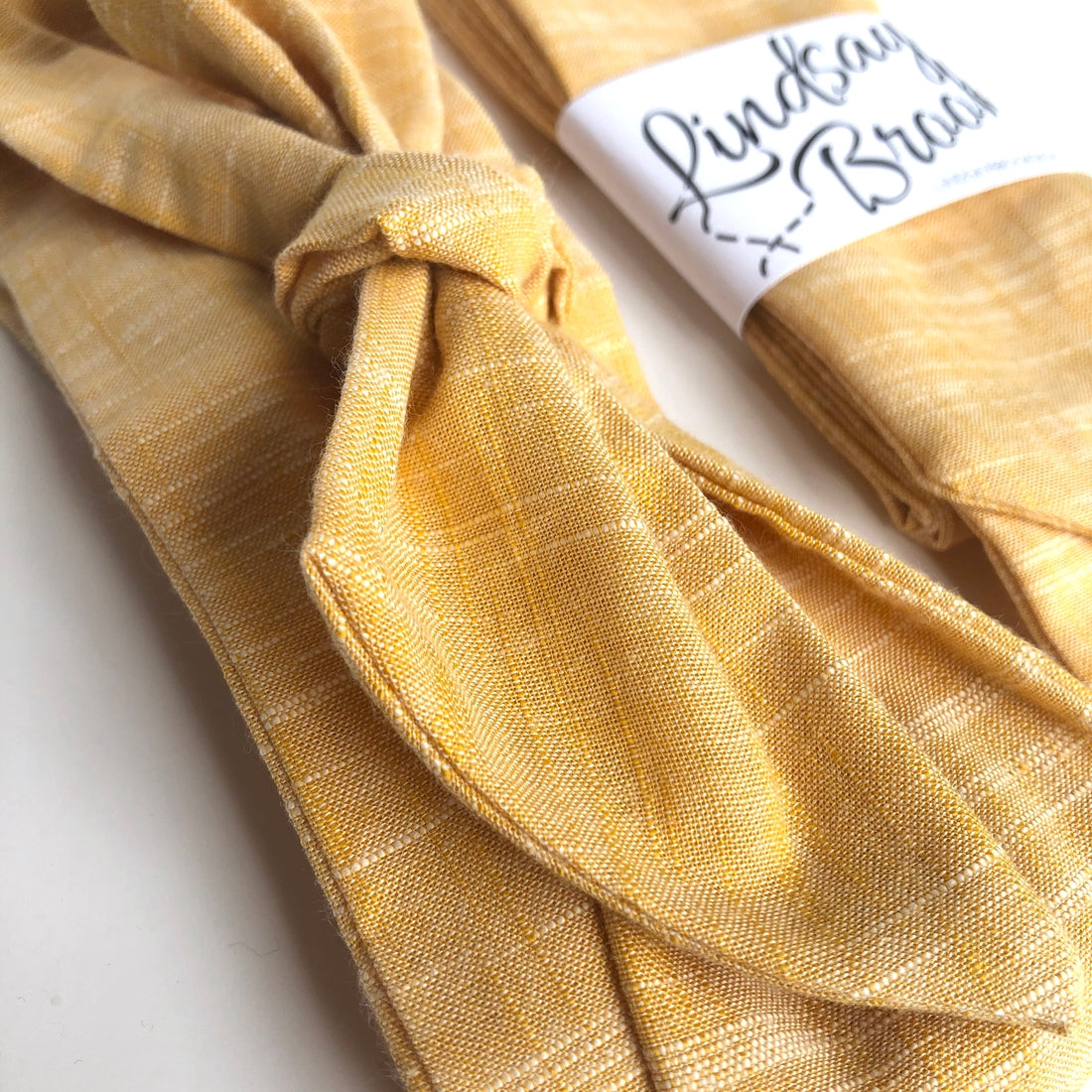 Cute scarves for hair. Warm yellow cotton.