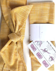 Cute scarves for hair. Warm yellow cotton with instructions for tie.