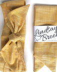 Cute scarves for hair. Warm yellow cotton.