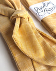 Cute scarves for hair. Warm yellow cotton.