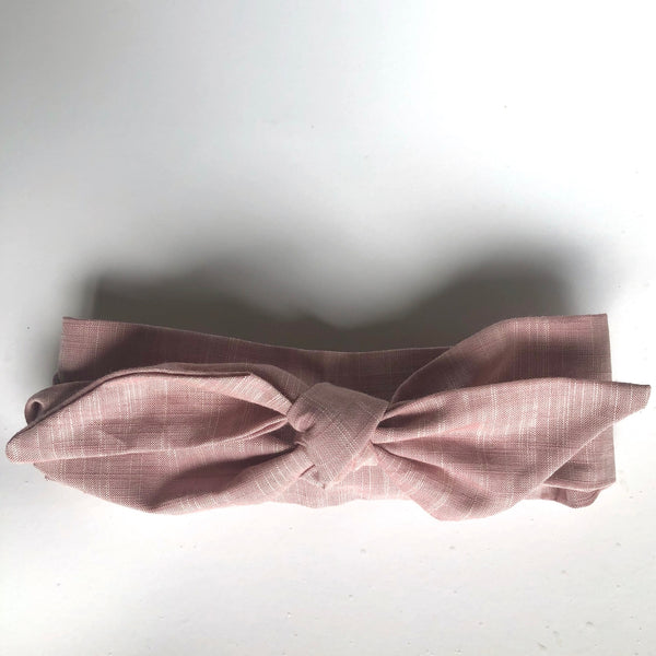 Cute scarves for hair. Soft blush color in cotton.