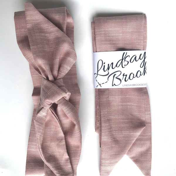 Cute scarves for hair. Soft blush color.