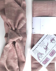 Cute scarves for hair. Soft blush color comes with instructional card on ways to tie.