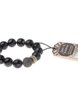 Essential oils diffuser bracelet in black agate.