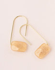 Natural stone drop earrings in citrine and gold.