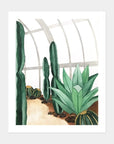 Gift for cactus lover. Watercolor print of cacti and agave.