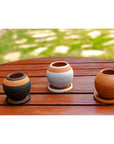 Gifts for plant people. Round terracotta planter.