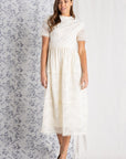 Lace dress for women off white.