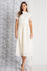 Lace dress for women off white.