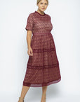 women's plus size dresses for a wedding in burgundy