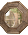 Large wood framed wall mirror.