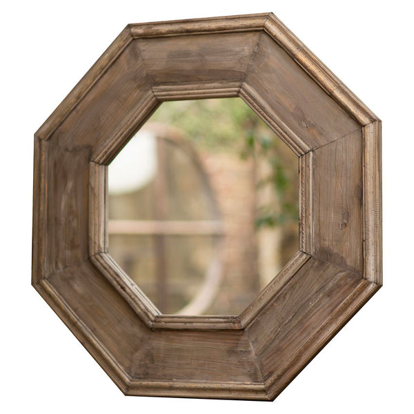 Large wood framed wall mirror.