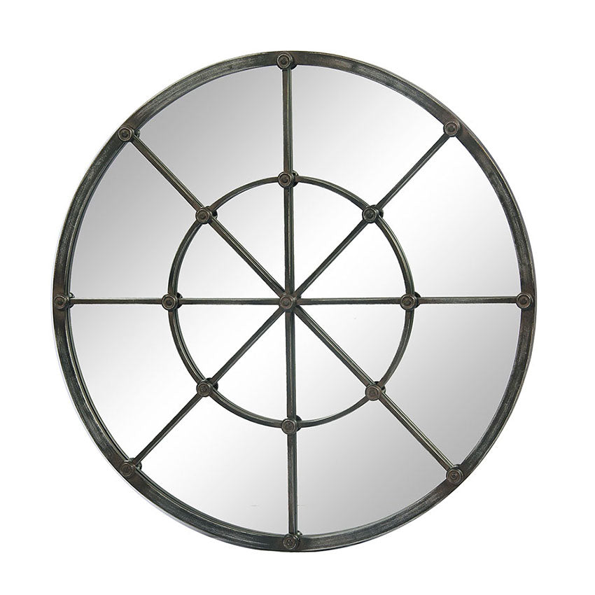 Round Cast Iron Mirror