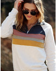 Retro striped pullover - women's top.