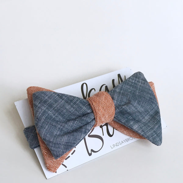 Bow ties for Easter. Reversible shown on display card.